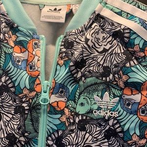 Adidas Girl Zebra Parrot Fish Jacket 